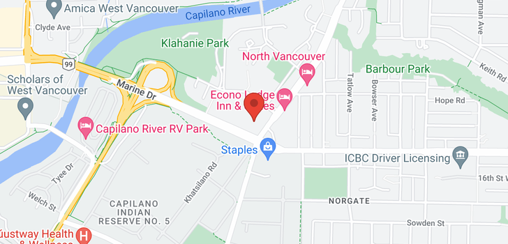 map of TH 103 1633 CAPILANO ROAD
